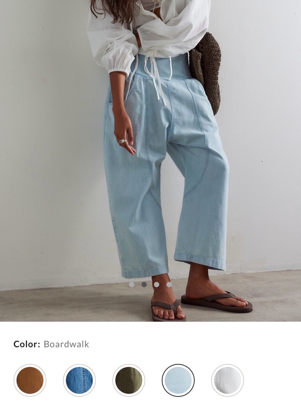 We The Free Lunan Crop Harem Jean